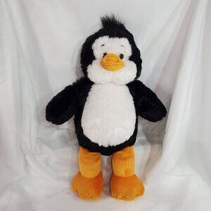 Build a Bear Arctic Penguin Plush Toy 17" Black and White Glittery Sparkles